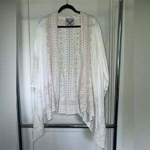 COPY - Jonny Was Size L CAMI EMBROIDERED LINEN KIMONO
